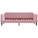 vidaXL Lit de jour avec gigogne sans matelas rose 80x200 cm