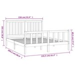 vidaXL Cadre de lit sans matelas 150x200 cm bois massif de pin