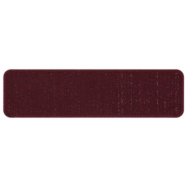 Tapis d'escalier vidaXL avec dos en latex Bourgogne 20x75 cm