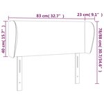 vidaXL Tête de lit avec oreilles Bleu foncé 83x23x78/88 cm Velours