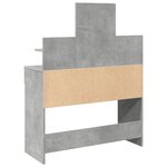 vidaXL Coiffeuse avec LED gris béton 100x40x130 cm