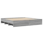 vidaXL Cadre de lit sonoma gris 200x200 cm bois d'ingénierie