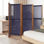 vidaXL Cloison de séparation 6 panneaux bleu foncé 420x180 cm