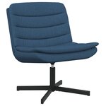 vidaXL Chaise Pivotante Bleue Tissu et Métal Standard Pivotant