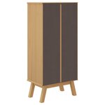 vidaXL Armoire à chaussures OLDEN marron 55x35x120 cm bois pin massif
