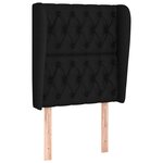 vidaXL Sommier à lattes de lit et matelas Noir 80x200 cm Tissu