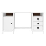 vidaXL Bureau Hill Blanc 150x50x74 cm Bois de pin solide
