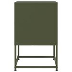 vidaXL Table de chevet vert olive 36x39x60 5 cm acier