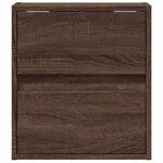vidaXL Meubles TV muraux lumières LED 2 Pièces chêne marron 41x31x45 cm
