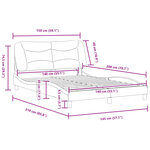 vidaXL Cadre de lit avec LED sans matelas blanc 140x200 cm