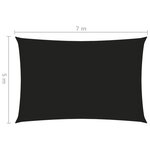 vidaXL Voile de parasol Tissu Oxford rectangulaire 5x7 m Noir