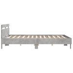 vidaXL Cadre de lit sans matelas gris béton 200x200 cm