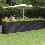 vidaXL Lit surélevé de jardin Acier enduit de poudre Anthracite