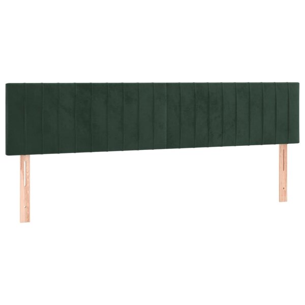 vidaXL Têtes de lit 2 Pièces Vert foncé 80x5x78/88 cm Velours