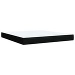 vidaXL Sommier à lattes de lit avec matelas Noir 180x200 cm Tissu