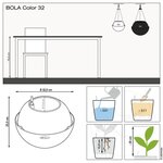 LECHUZA Jardinière suspendue BOLA Color 32 ALL-IN-ONE Ardoise