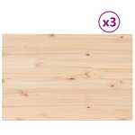 vidaXL Dessus de table 3 Pièces 80x53x2 5cm rectangulaire bois pin massif