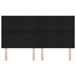 vidaXL Tête de Lit Design Blocs en Diamant Noir 180 cm Tissu