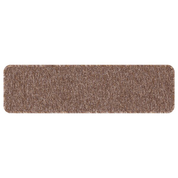 Tapis d'escalier vidaXL avec dos en latex Marron 20x75 cm