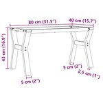vidaXL Pieds de table basse cadre en Y 80x40x43 cm acier