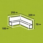 Madison Housse de meubles d'extérieur 320 x 255 x 70 cm Gauche Gris