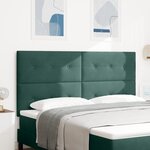 Headboard LED vidaXL Vert Foncé 90 cm Velours