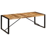 vidaXL Table à manger 220x100x75 cm Bois de manguier massif