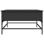 vidaXL Table basse noir 80x80x45 cm bois d'ingénierie et métal