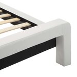 vidaXL Cadre de lit avec LED Blanc et noir Similicuir 180x200 cm