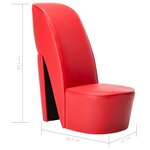 vidaXL Chaise en forme de chaussure à talon haut Rouge Similicuir