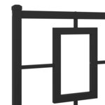vidaXL Tête de lit métal noir 120 cm