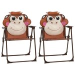 Jeu de bistro avec parasol pour enfants 3 pièces marron 02_0014491