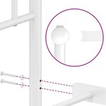 vidaXL Cadre de lit métal sans matelas et pied de lit blanc 193x203 cm