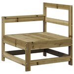 vidaXL Salon de jardin 7 Pièces bois de pin imprégné