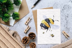 Carte à planter abeille bourdon