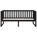 vidaXL Lit de jour sans matelas noir 90x190 cm bois de pin massif