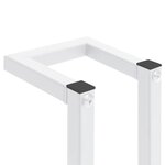 vidaXL Porte-serviette Blanc 12 5x12 5x60 cm Acier
