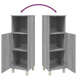 vidaXL Armoire de bain Sonoma gris 30x30x95 cm Bois d'ingénierie