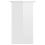 vidaXL Bureau Blanc brillant 80x45x74 cm Bois d’ingénierie
