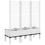 vidaXL Jardinière avec treillis blanc 120x40x142 cm PP