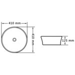 vidaXL Lavabo 41x12 5 cm Céramique Blanc