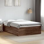 vidaXL Cadre de lit sans matelas chêne marron 120x200 cm