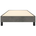 vidaXL Cadre de lit sans matelas gris foncé 100x200 cm velours