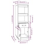 vidaXL Buffet haut Marron miel 34x40x108 5 cm Bois massif de pin