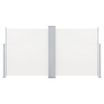 vidaXL Auvent latéral rétractable Crème 120 x 600 cm