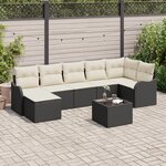 vidaXL Ensemble de canapés de jardin 7 pièces en poly rotin marron
