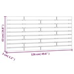 vidaXL Tête de lit murale Marron miel 126x3x63 cm Bois massif de pin