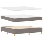 Lit à sommier box spring vidaXL avec matelas taupe 180x200 cm en tissu