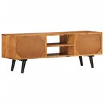 vidaXL Meuble TV avec portes 112x30x40cm bois d'acacia massif et métal