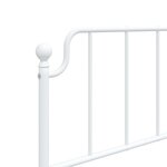 vidaXL Cadre de lit métal sans matelas et tête de lit blanc 100x190 cm